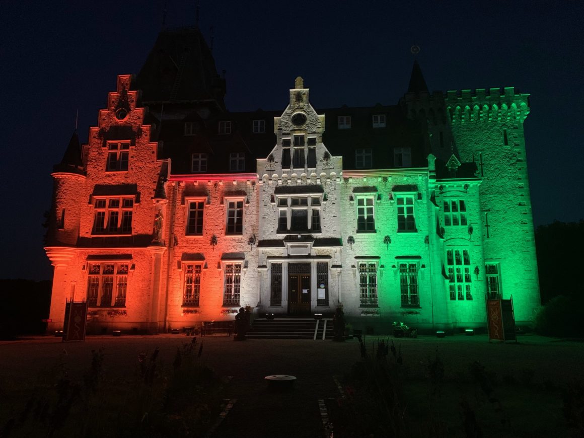 2021-08-15 Belgium’s Iconic Building Lights Up In Tricolour, Marks India’s 75th Independence Day
